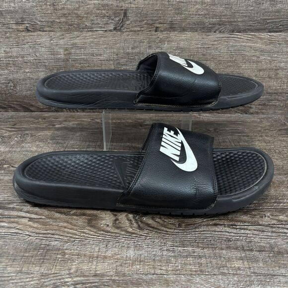 Nike Benassi JDI Slide Shoes Men\'s 13 Black Sandals Comfort Pool 343880-090